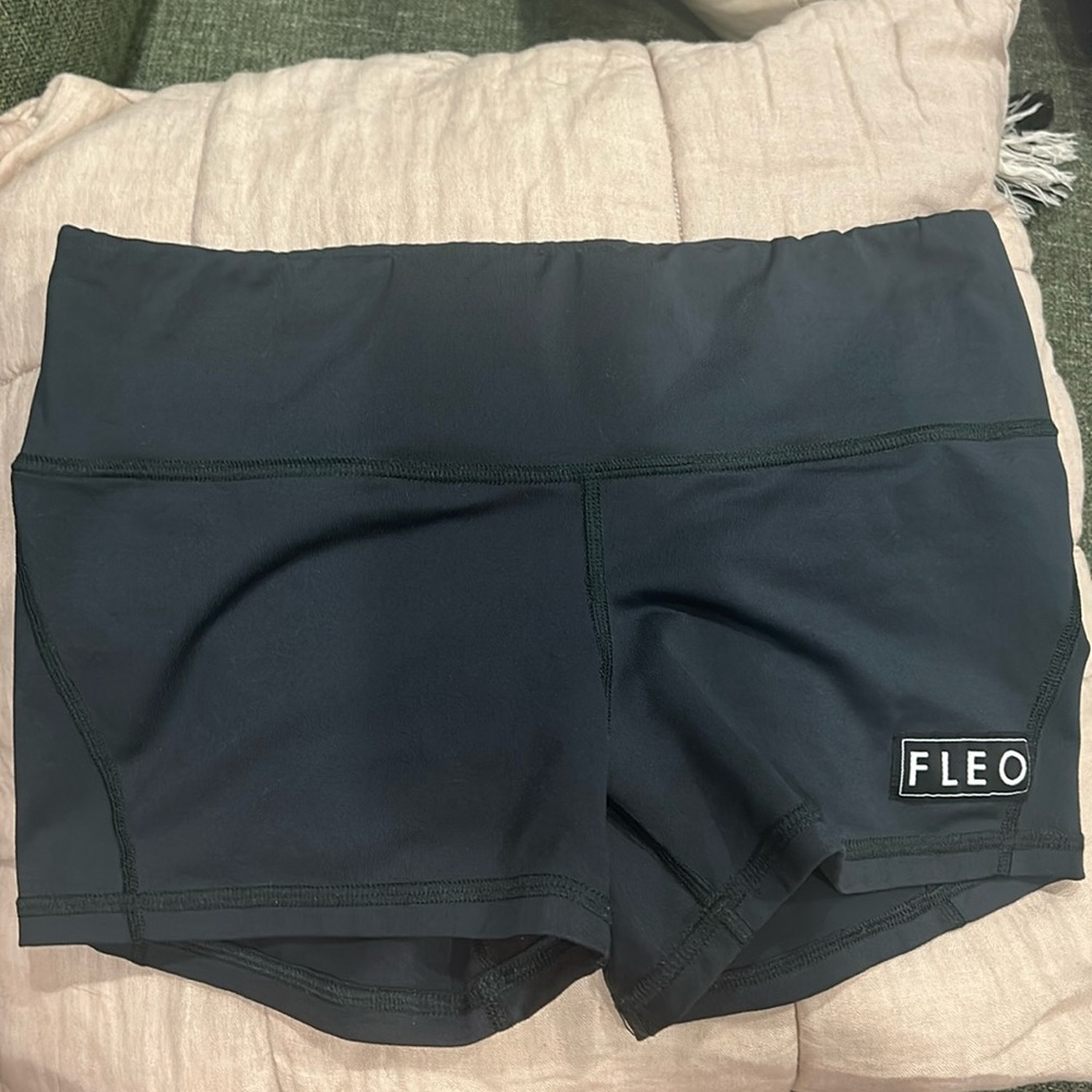 Forest Green Fleo shorts 3 in inseam